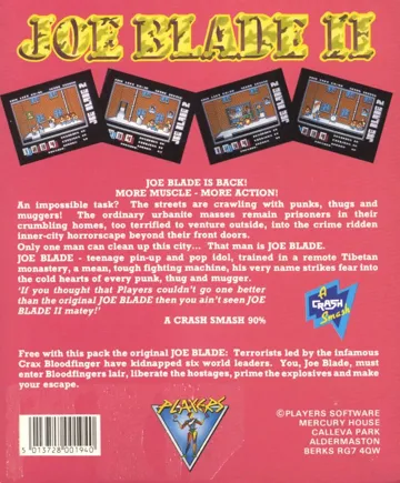 Joe Blade 2 box cover back